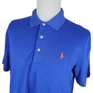 Polo Golf Ralph Lauren Wicking Stretch Polo Shirt Short Sleeve Size M Blue